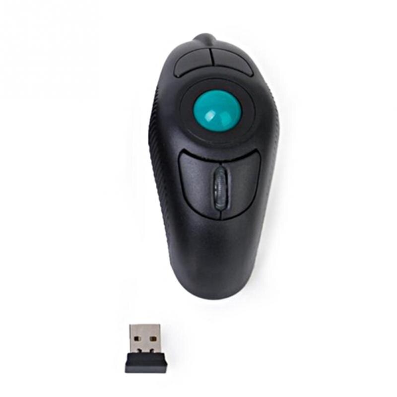 Wireless 2.4G Air Mouse Handheld Trackball Mouse Thumb-Controlled Handheld Trackball Mice Mouse