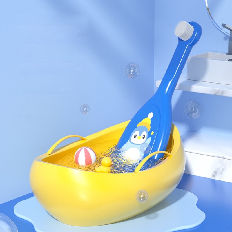 B2eb crianças escova de dentes macio cerdas finas escova de dentes dos desenhos animados escova de cuidados orais dentes branqueamento ferramenta de limpeza para crianças