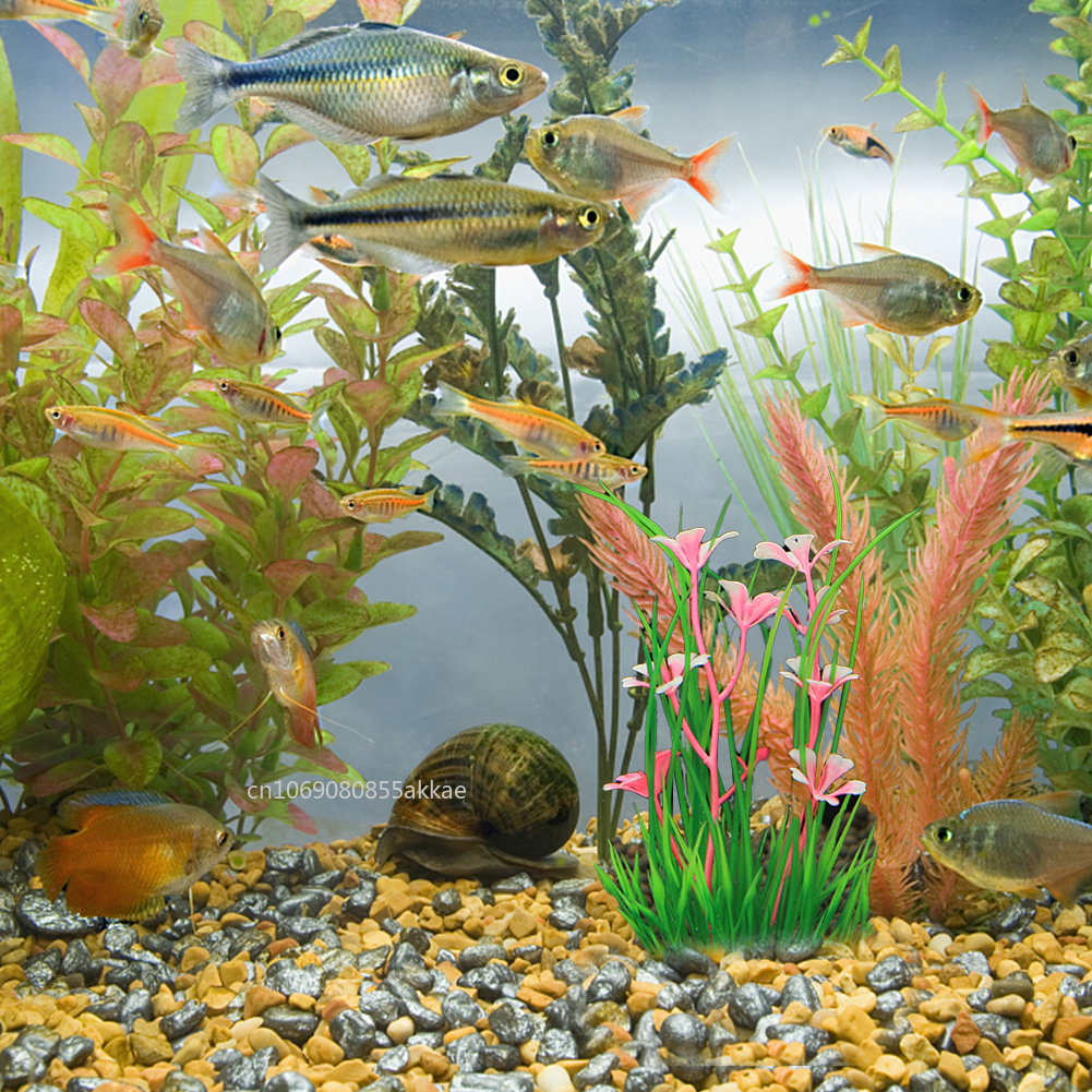 Unterwasser Künstliche Pflanze Wasser Ornamente Lebensechte Simulation Blumen Pflanzen Für Aquarium Fischglas Landschaftsbau Dekoration