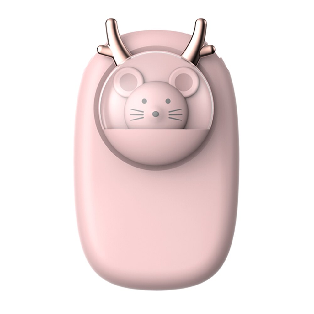 Neck Fan - Bladeless Wearable Fan - 1800mAh Battery - Low Noise - Cartoon Pet Design: Pink
