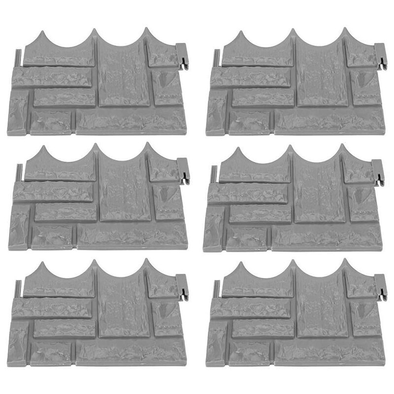Græsplæne kant plante, grå sten mursten blomsterbed og have hegn, bruges til diy hjem haven dekoration  (12 stk)