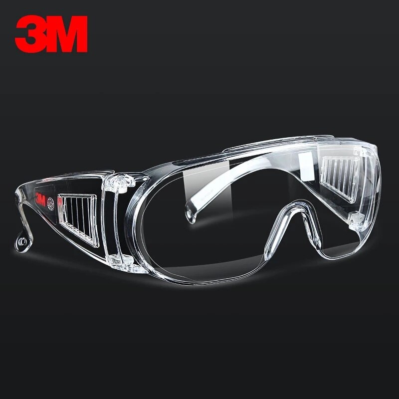 3M Originele 1611HC Veiligheidsbril Veiligheid Beschermende Bril Anti-Shock Anti-Splash Anti-Kras Platte Licht transparante Bril