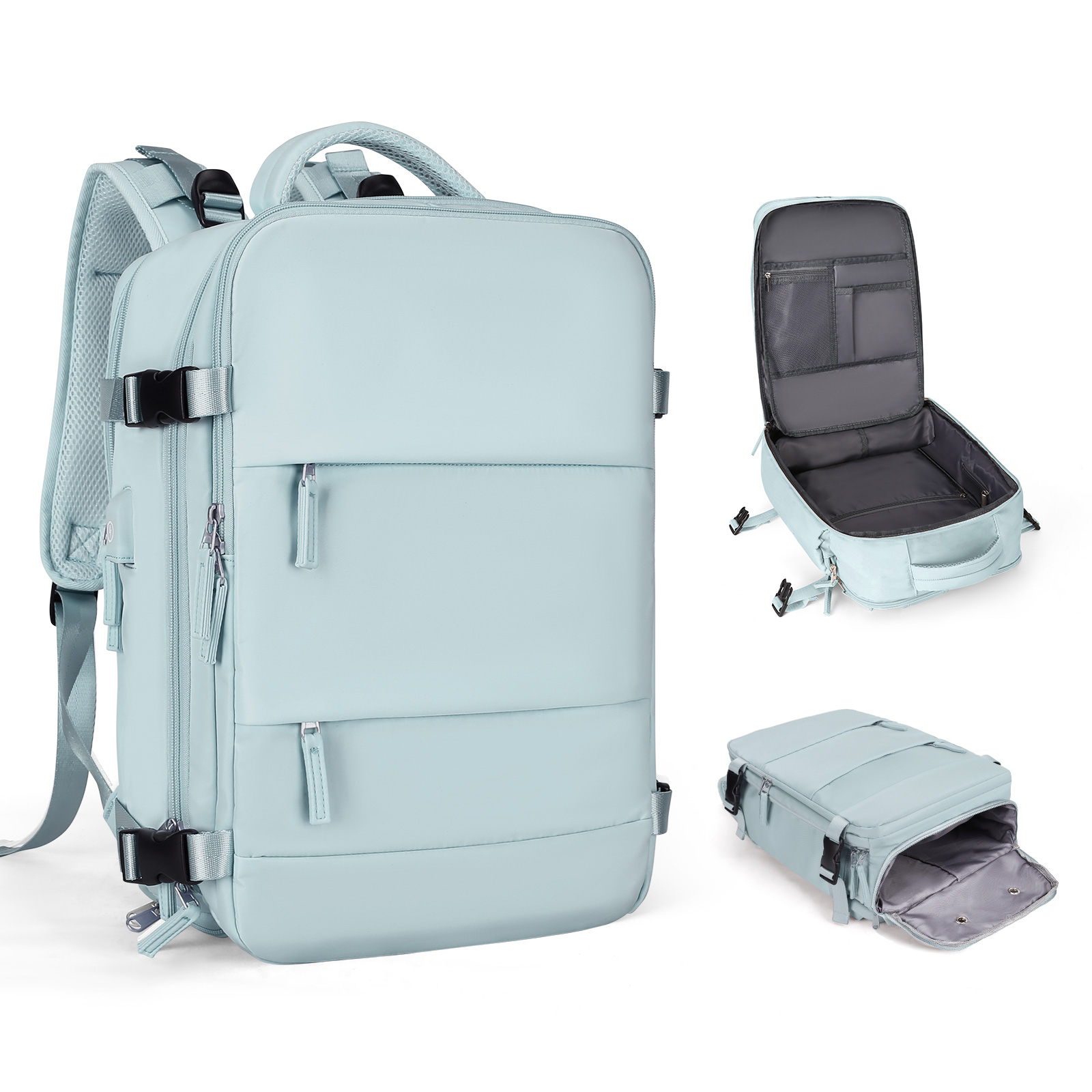 Travel Backpack for Women, Carry On Backpack,TSA Laptop Backpack Flight Approved, College Nurse Bag Casual Daypack for Weekender: 16 inches / SKY BLUE
