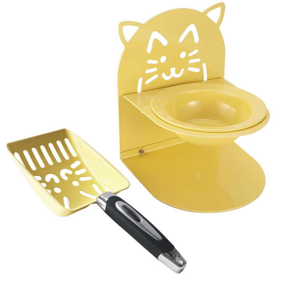 Miska dla kota ze stali nierdzewnej na wysokim stojaku, naukowy stabilizator szyi, antypoślizgowa miska dla kota na wysokich nóżkach, odłączana z łopatką robić kuwety.: zielony