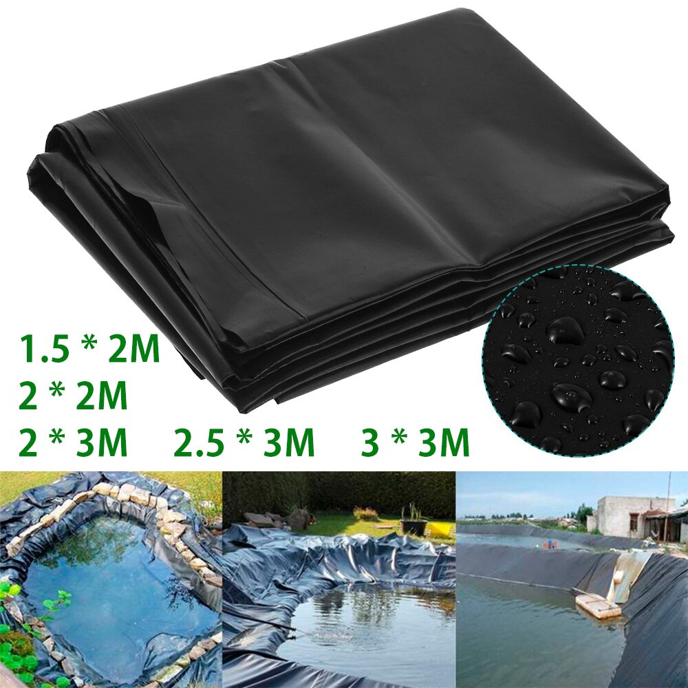 Fish Pond Liners Flexible Gardens Pools Membrane Waterproof Streams Fountains Reinforced Landscaping Liner Black