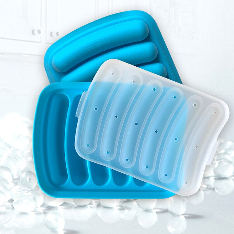 6 Grids Silicone Sausage Mould Mold DIY Maker for Making Bratwurst Dogs SMD66
