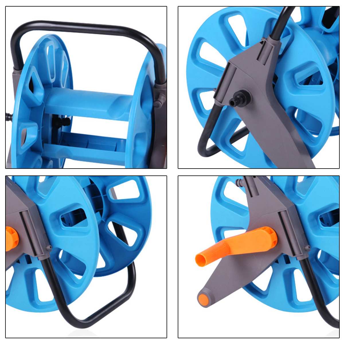 Large Portable Garden Hose Reel Cart Garden Water Pipe Hose Reel Handheld Cart Handy Outdoor Planting Hosepipe Organizer Storage