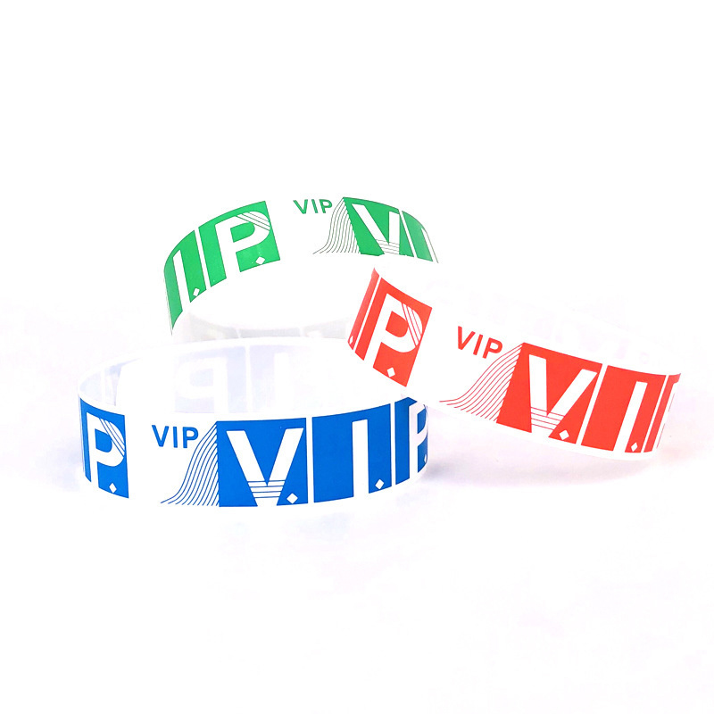 100 stk. festpapirarmbånd syntetiske papirarmbånd selvklæbende armbånd malet mønster logo papir festarmbånd