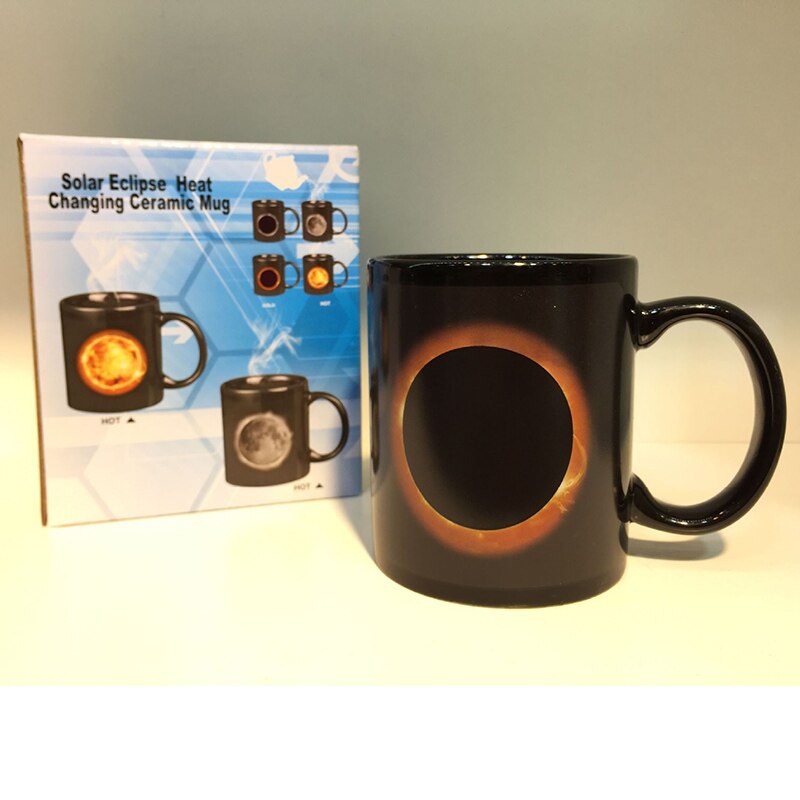 Solar Moon Eclipse Mug High- Capacity Cup Vacuum Flask Cup Thermoinduction Color-changing Mug Ceramic Coffee Cool Cup: Default Title
