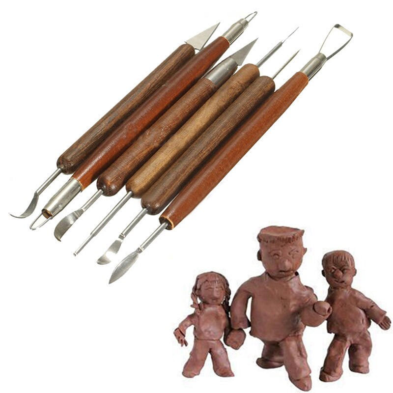 Ceramic Sculpture Characters Depicting Mold Arts Craft Accessories Engraving Appliance Carved Clay Pottery Tool Set