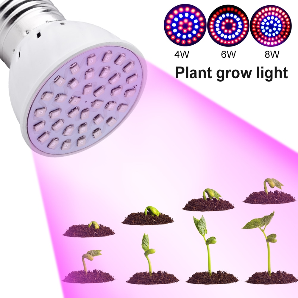 TSLEEN 4W 6W 8W Led Grow Licht AC220V/110 V E27 E26 Rood/Blauw Hydrocultuur LED Plant Indor Grow Lights LED Lamp LED Groei Lamp