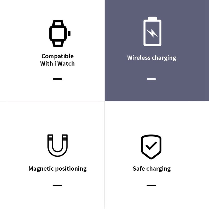 Draadloze Oplader, Usb Direct Charge, Anti-Interferentie Draadloze Oplader Voor Apple, Huawei, En Samsung Horloges