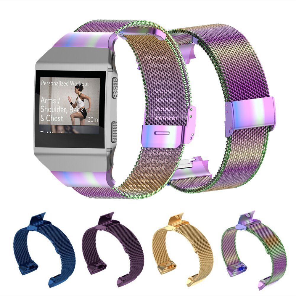 Bransoletka dla Fitbit ionic opaska z inteligentnym zegarkiem pasek dla Fitbit ionic paski metalowe ze stali nierdzewnej wymiana opaska sportowa na nadgarstek
