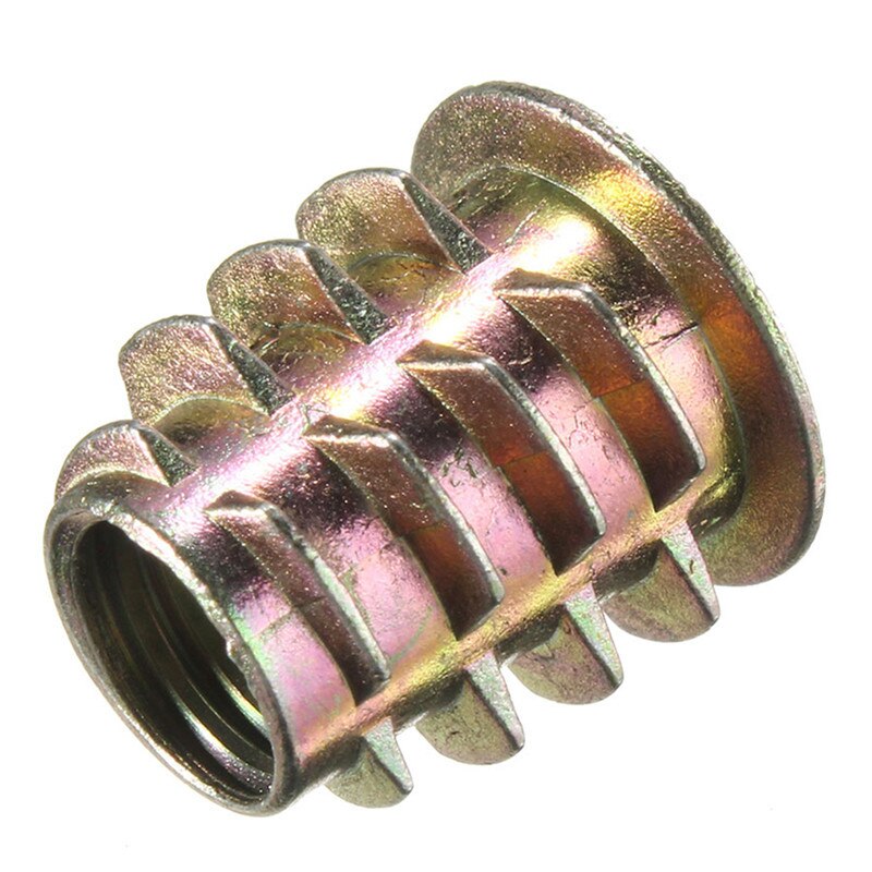 10pcs Zinc Alloy Hex Screw Set Insert Nut Wood Furniture Hex Socket Drive Head Screws Threaded For Wood Furniture