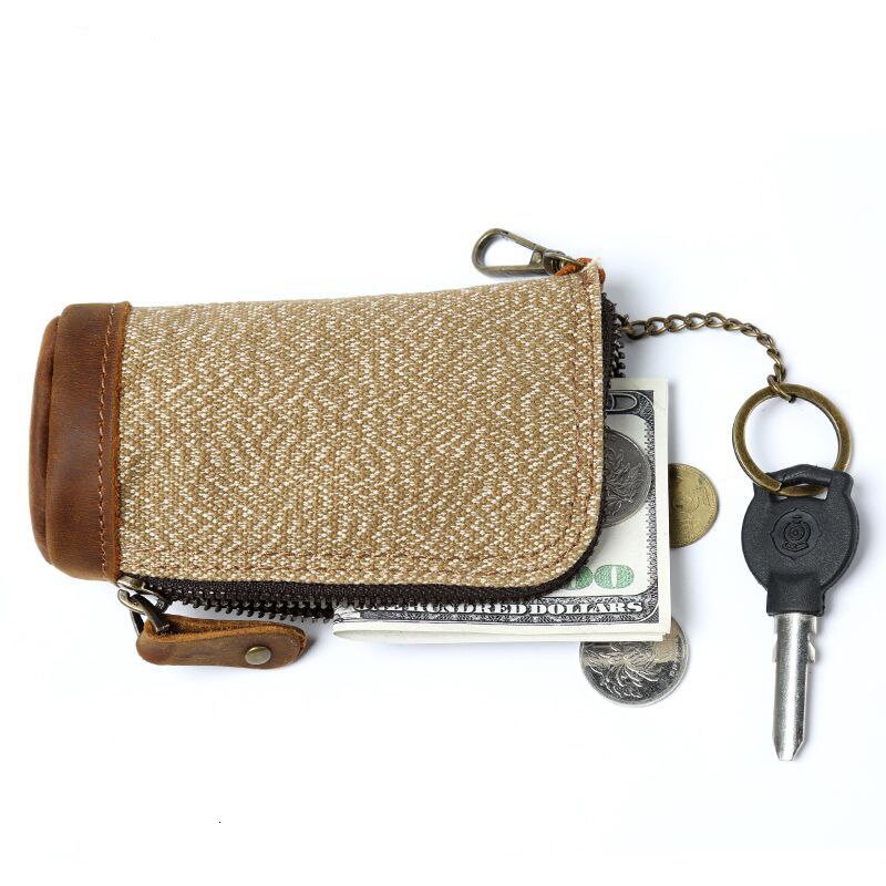 Unisex bilnøkkelholdere menn kvinner nøkkelveske liten spenne kay etui mannlige hushjelper mini lommebøker myntveske menn myntvesker