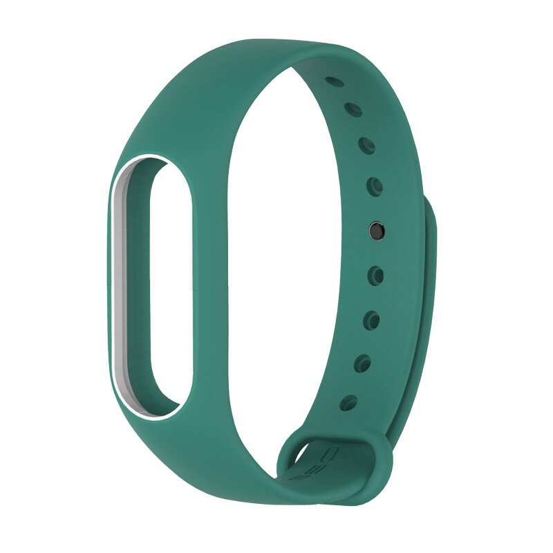 Mijobs Mi Band 2 Strap Silicone Bracelet Wristband Smart Band Accessories wrist mi band2 black Strap for Xiaomi mi band 2 Strap: green White