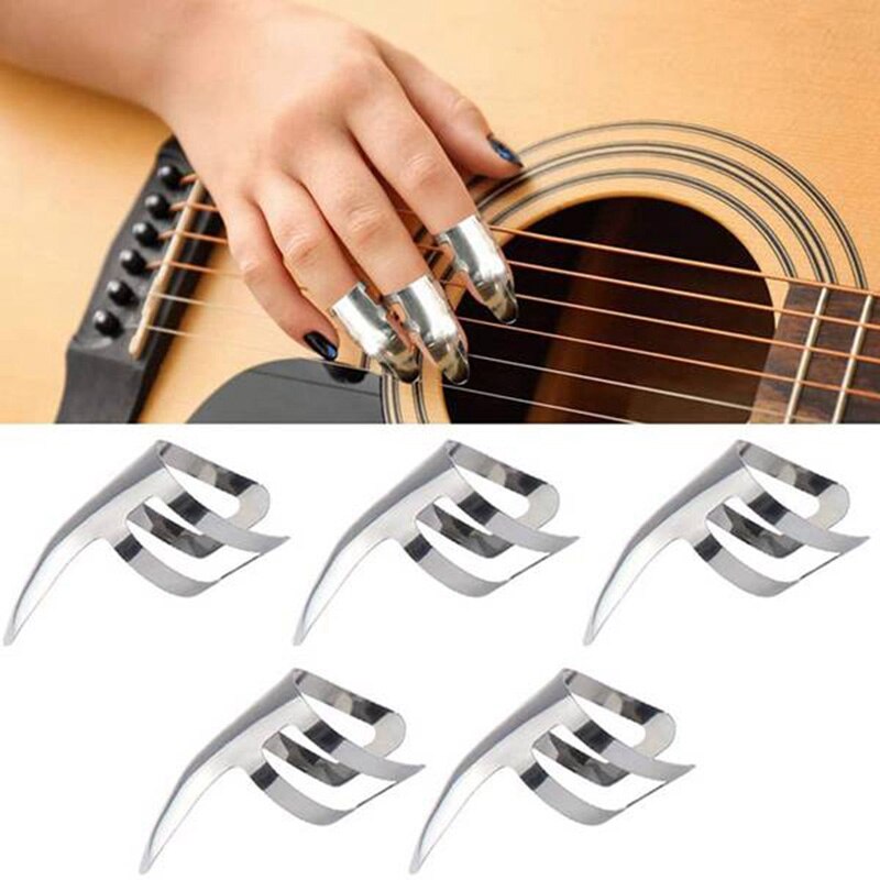 -gitaaraccessoireset bevat 35 gitaarplectrums, ,10 duimplectrums, , 5 metalen vingerplectrums, , 5 vingerbeschermers en opbergdoos