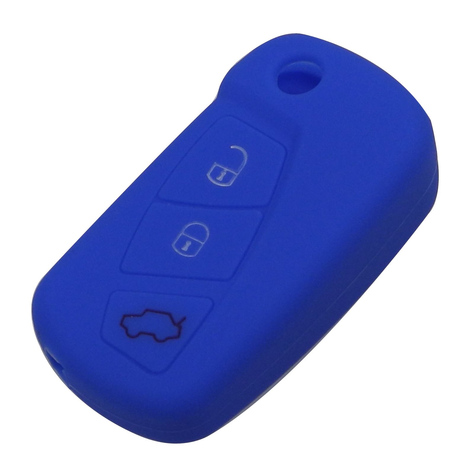 Kutery 3 Buttons Remote Car Key Cover Case Silicone Protect shell For Ford KA Car Key Styling Accessories: darkblue