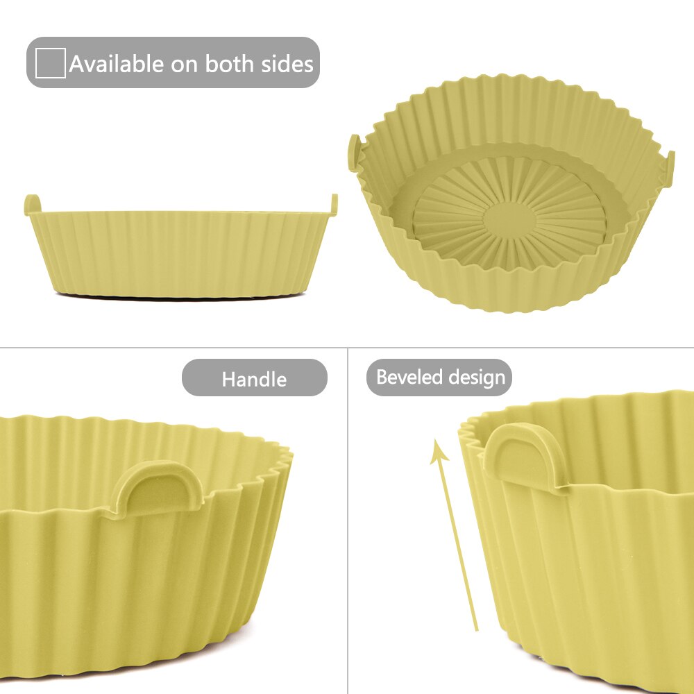 Friteuse à Air en Silicone réutilisable, accessoires, tampon isolant, outil de cuisson, disponible des deux côtés
