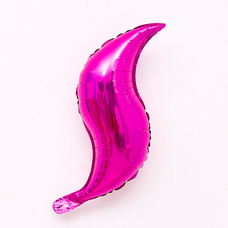 Globos de aluminio en forma de S con forma de flor y llama ondulada, 6 uds., 18/24 pulgadas, bricolaje, cola de sirena, decoración de boda, de cumpleaños, espectáculos: Piezas de rojo / 18 pulgadas