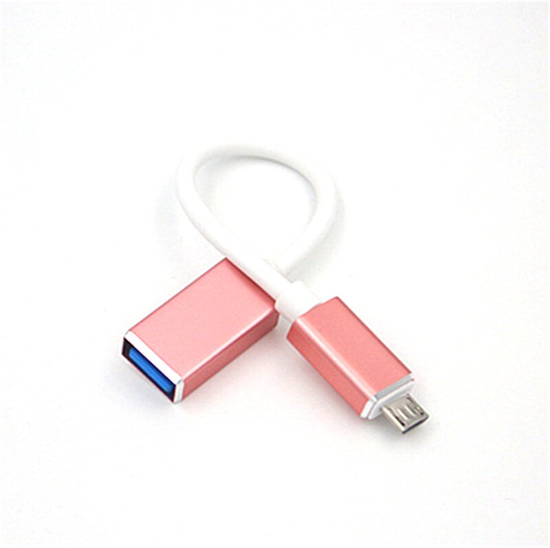 Aluminum Alloy Chamfer Micro usb otg Data Cable V8 OTG Cable Micro OTG Line