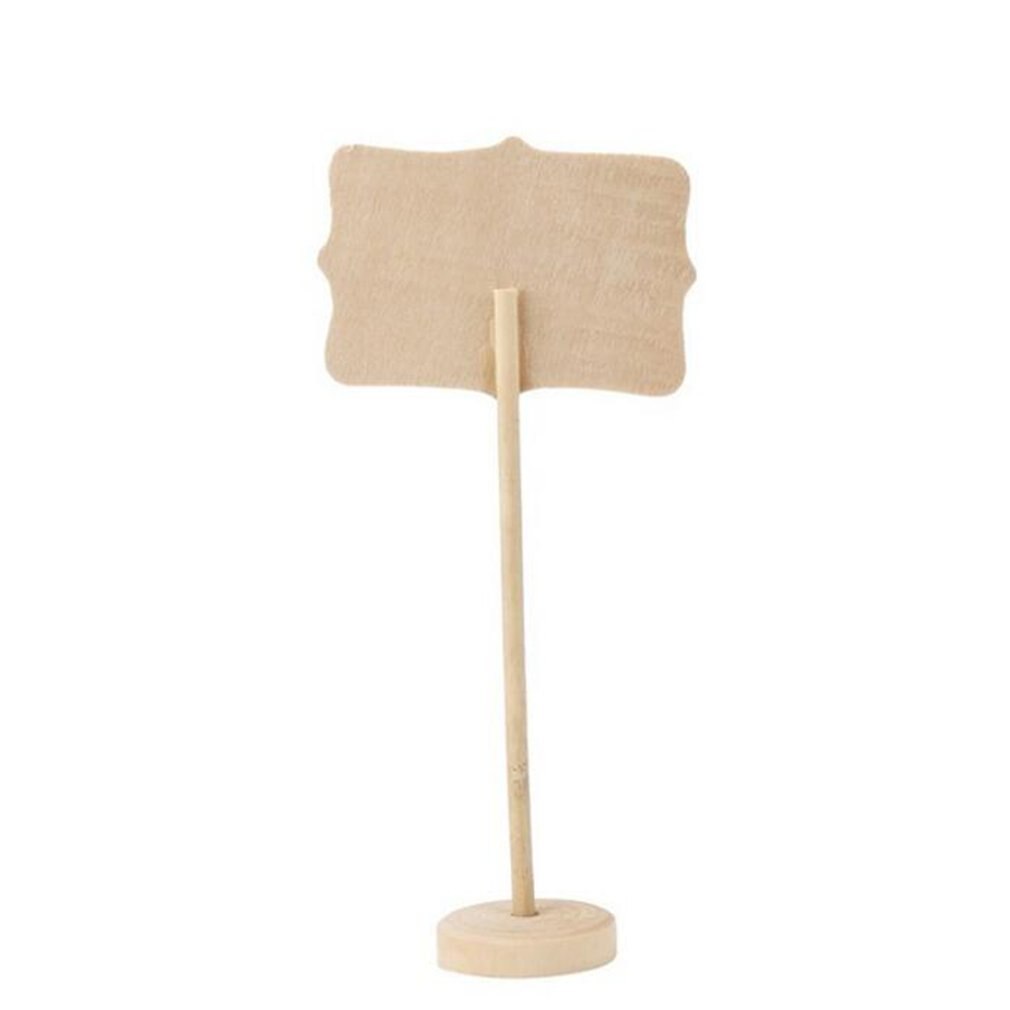 10Pcs Schoolbord Houten Krijtbord Mini Hout Bericht Prikbord Tafel Wedding Party Decor Schrijven Informatie