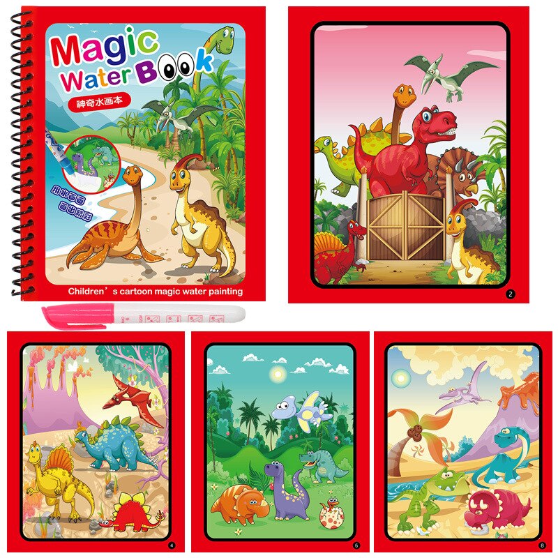 Wczesna edukacja Montessori malowanie tablica do pisania dla dzieci zabawki kolorowanka Doodle i magiczny długopis magiczne szkicownik wody: 3