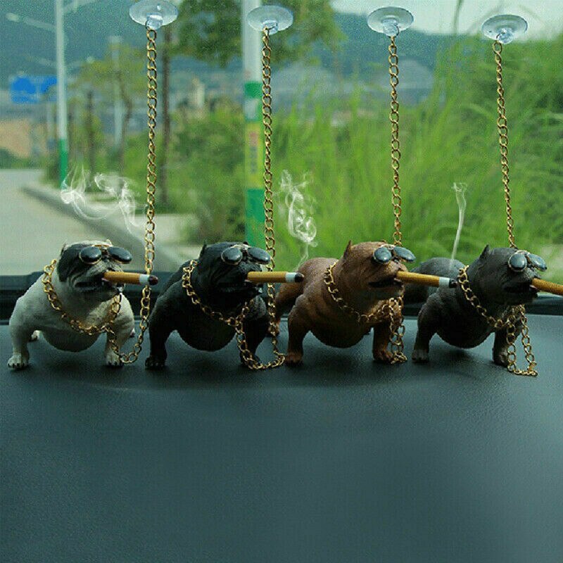 Grappige Leuke Home Decoratie Auto Accessoires Bully Pitbull Hond Auto Interieur Dashboard Ornament Geen Basis