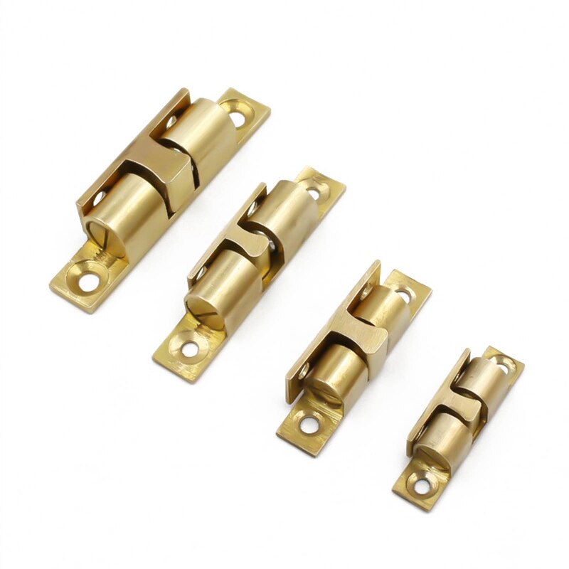 Verrou de Tension en cuivre pur 40JA, Double loquet à bille pour porte de meuble, antirouille