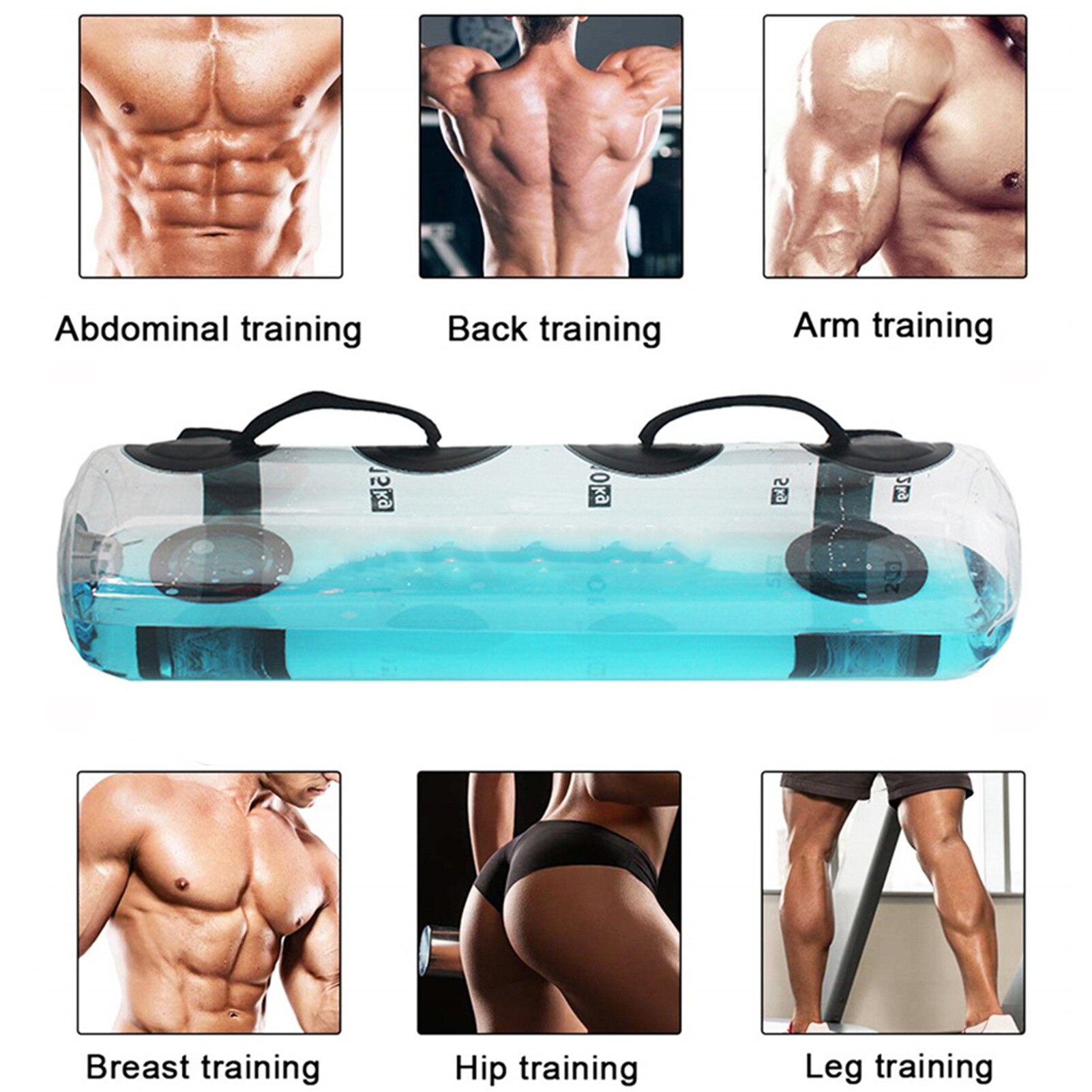 15KG Water Power Bag Home Fitness Aqua Bags Weightlifting Body Building Gym Sports Cross Fit Heavy Duty