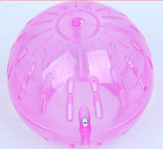 Plastikowe zwierzęta gryzonie myszy jogging zabawkowa piłka chomik szczur myszoskoczek ćwiczenia piłki zabawki: różowy