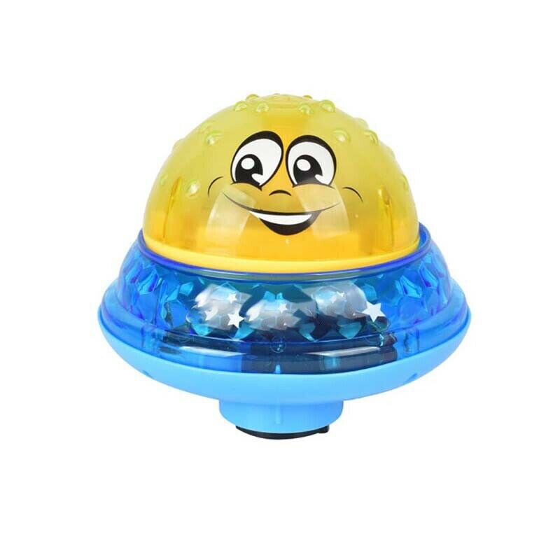 Baby Water Spray Bath Toy Whale Shape Led Light Water Spray Ball Swimming Float Toy Electric Automatic Induction Sprinkler Toys: Gold