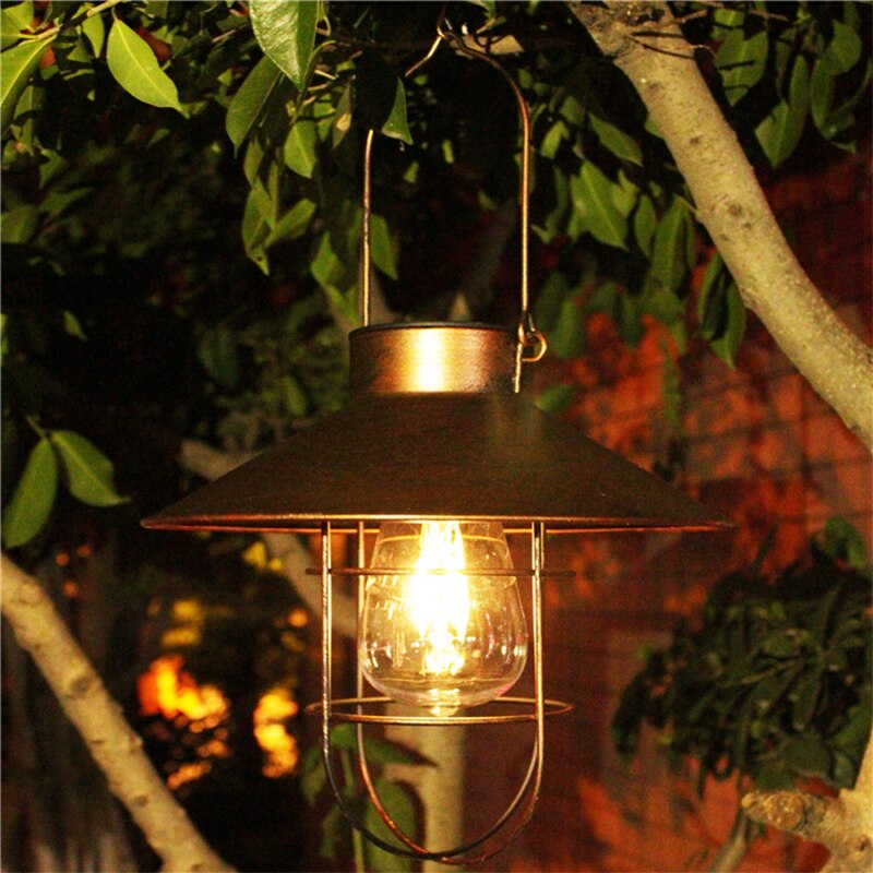 LED solar light outdoor bulb lamp solar powered waterproof hanging lights garden villa decor lamp roadside lighting solar light