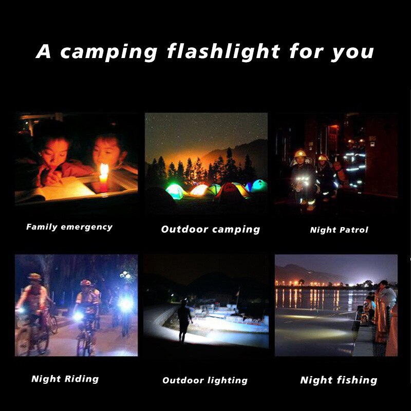 High Power LED Flashlight With Handle 3xAA Batteries Powerful Lantern Outdoor Linternas Camping Lighting Lamp Torch Tent Lights