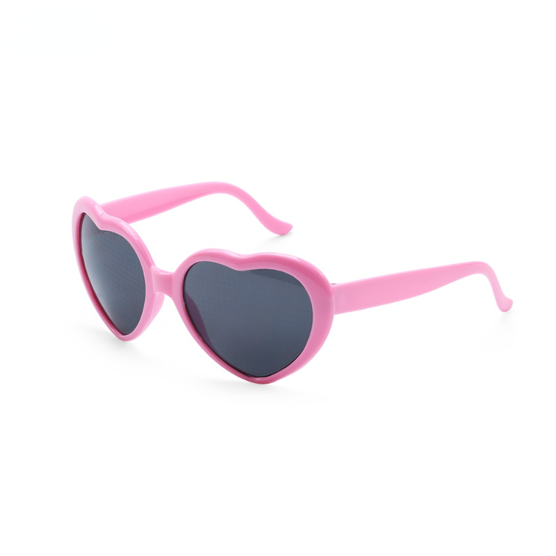 Women Heart Shaped Effects Glasses Watch The Lights Change To Heart Shape At Night Diffraction Glasses Female Sunglasses