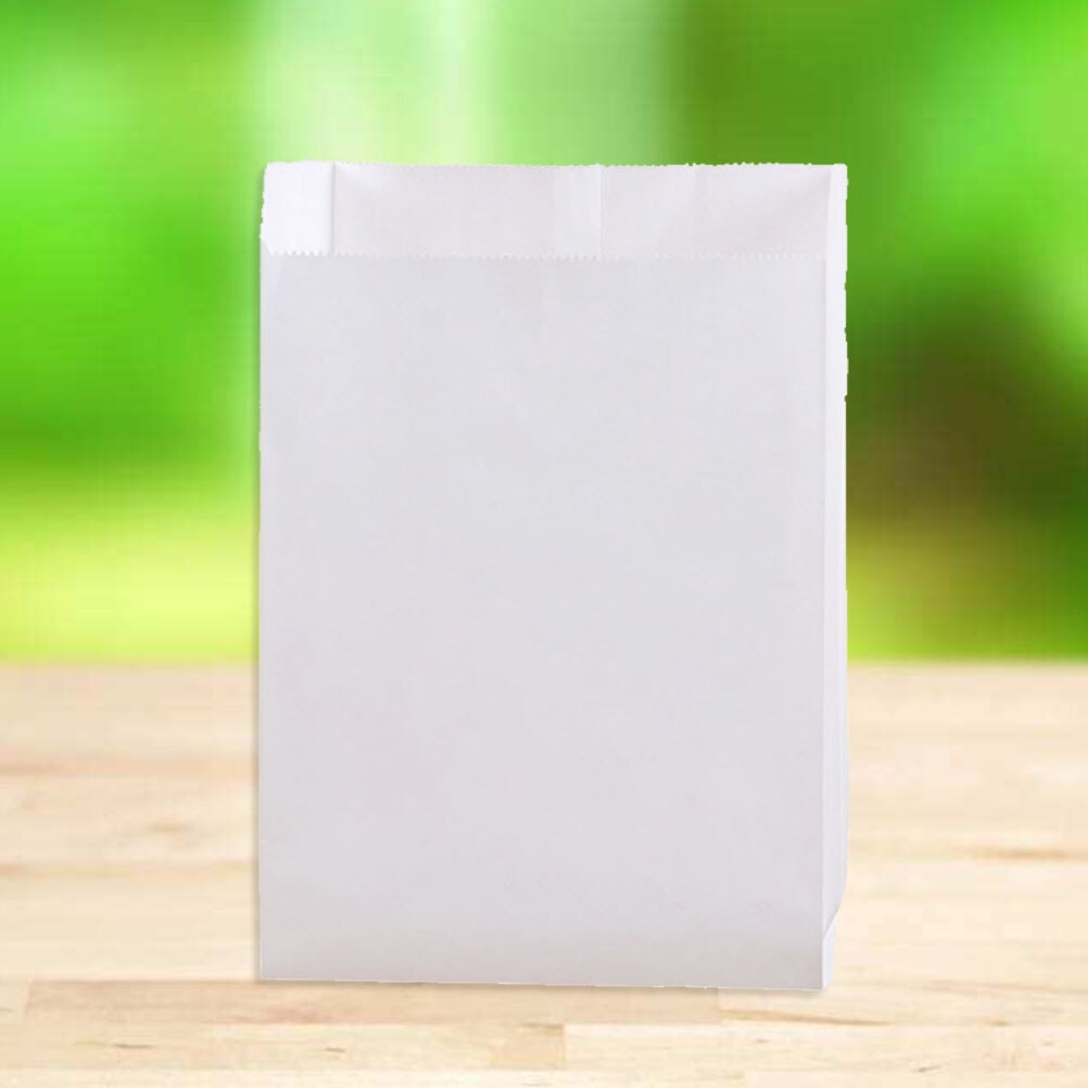 50pcs Grease Proof Food Packing Bag Paper Bag for Fried Chicken Baking Food Snacks Shredded Cake French Fries