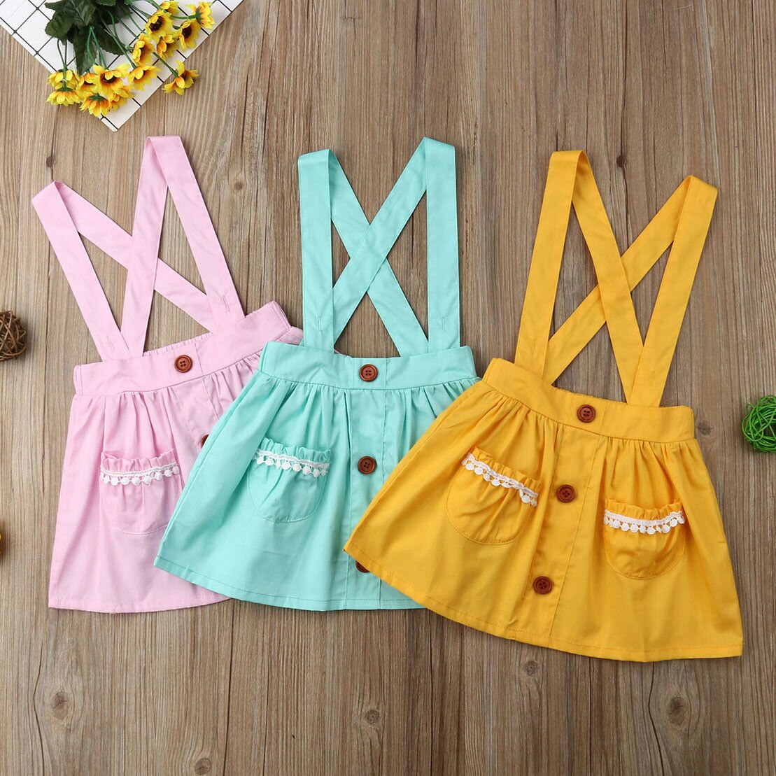Falda Pudcoco para niña 6M-3Y AU, falda para bebé, Chico, niña, ropa De niña pequeña, falda ajustable con correa