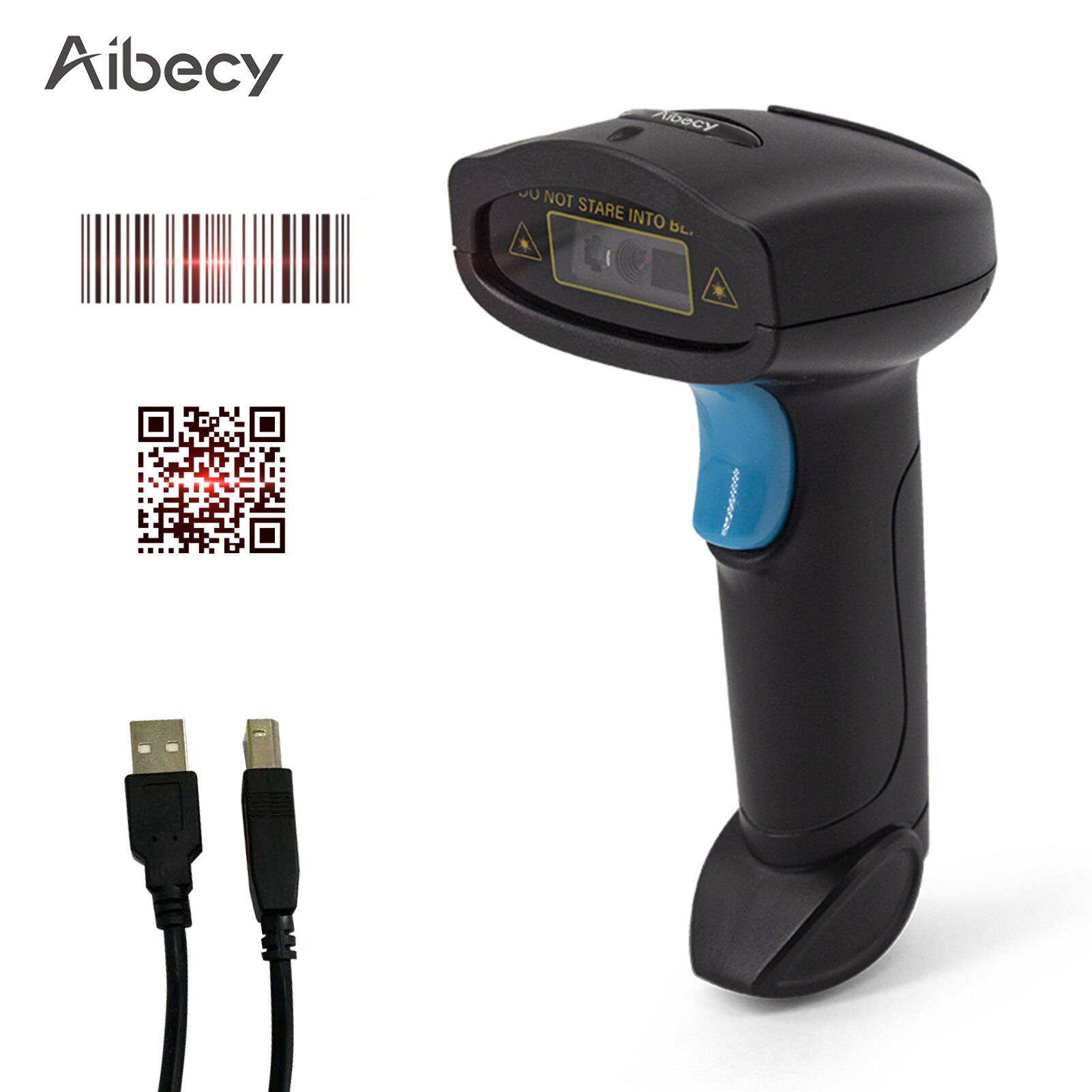 1D &amp; 2D Barcode Scanner Supermarkt Psp Usb Wirelss Bar Code Reader Plug &amp; Play Compatibel Met Windows Android Mac