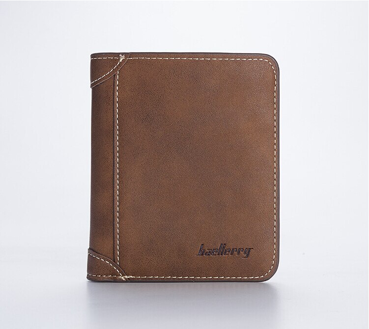 Heren leren portemonnee, vouwkaarthouder, portemonnee, chequeboek, lange clutch, portemonnee: D
