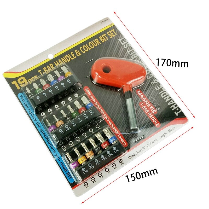 Micro-Screwdriver Bit Set with Reversible Drive Handle Phillips,Slotted Torx 1/4&quot; Drive Multi Bits Set