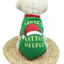 Julehundetøj kæledyr hundetøj jul hat trykt t shirt hvalpekostume blødt til små hunde kæledyrstøj