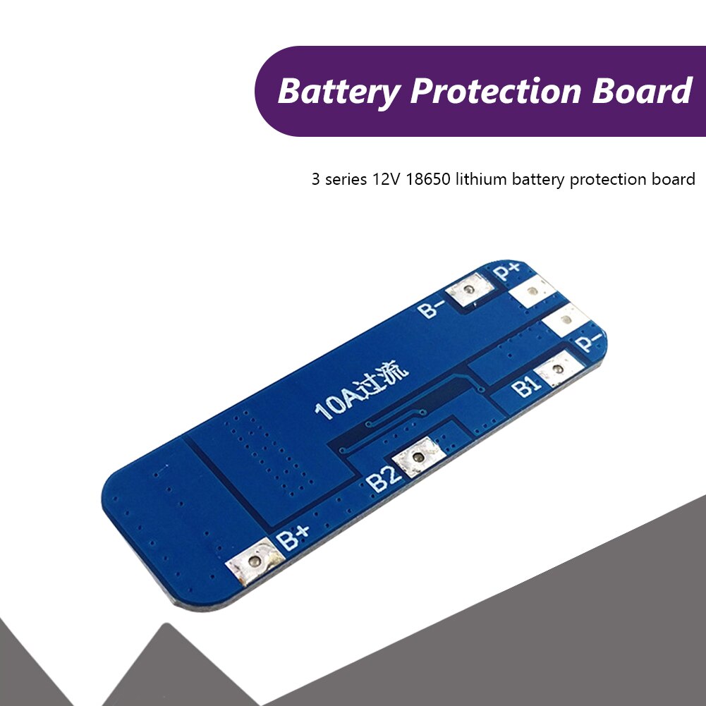 Placa de protección de batería de litio HX-3S-01 18650, módulo de cortocircuito Protector de sobredescarga, sobrecorriente