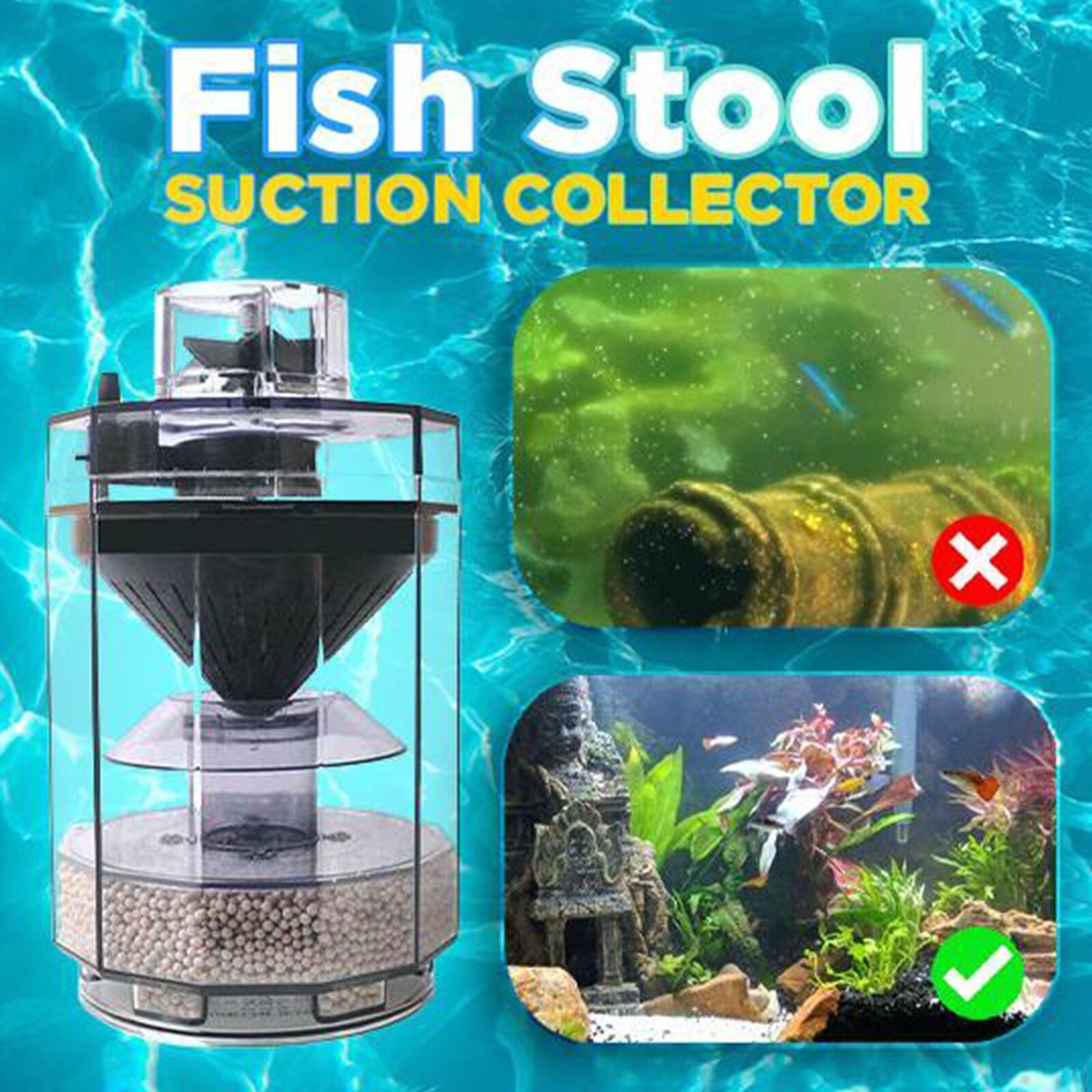 Fish Stool Suction Collector Fish Stool Type Vacuum Cleaner Fully Automatic Household Fish Tank Suction Toilet