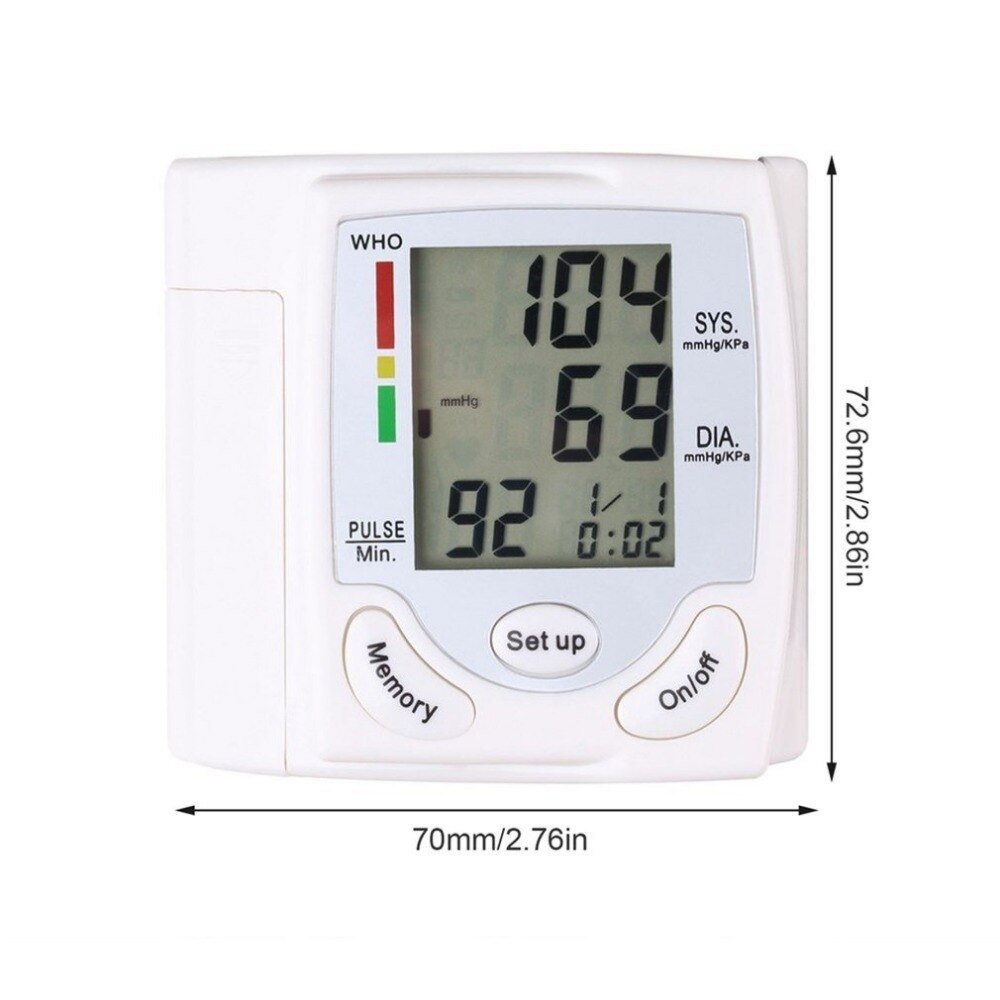 Automatische Bloeddrukmeter Digitale Lcd Display Pols Bloeddrukmeter Hartslagmeter Tonometer Oximeter Thermometer