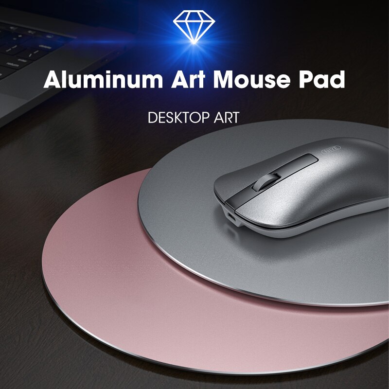 Metal Aluminum Mouse pad Mat Hard Smooth Magic Thin Mousead Double Side Waterproof Fast and Accurate Control for Office Home