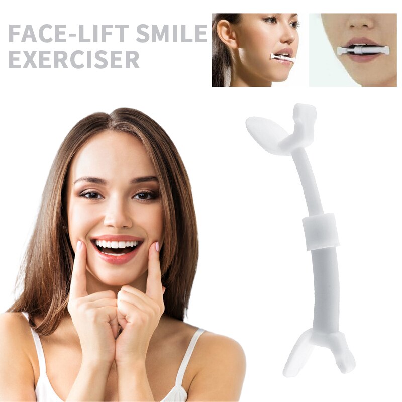1pc Natural Facial Muscle Smile Exerciser Mouth Toning Slim Piece Toner Flex Cheek Facial Muscle Exerciser Face Smile Tools