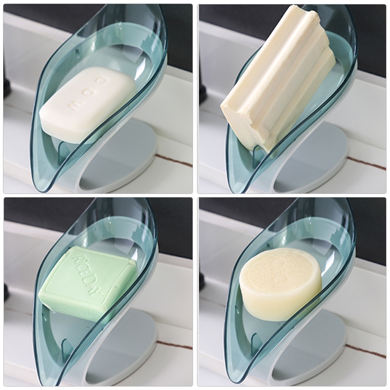 Kształt liścia mydelniczka mydło łazienkowe uchwyt danie tacka robić przechowywania mydło łazienkowe etui na uchwyt akcesoria robić łazienki gadżety robić łazienki