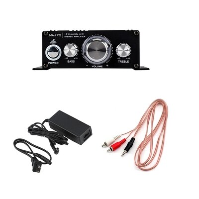 MA170A Mini Bluetooth-Compatible Power Amplifier 2.0 Channel Desktop Audio High Fidelity Digital Audio Amplifier: 12V5A power supply
