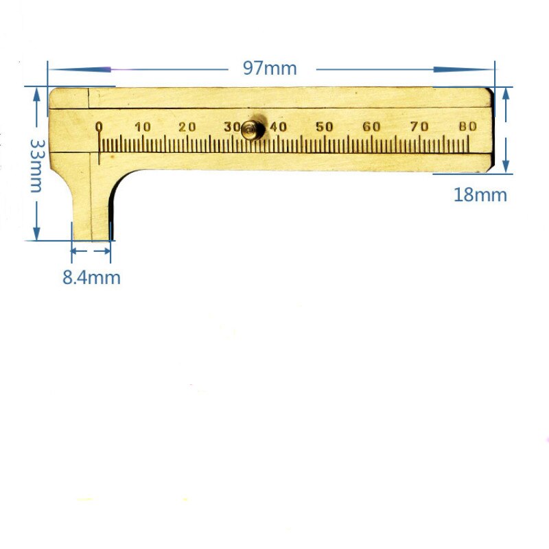 1PCS 60-120mm Mini Brass Caliper Pure Copper Verni... – Grandado
