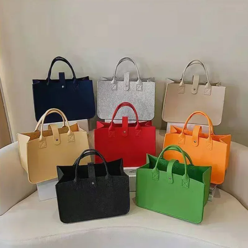 Neue Einkaufshandtasche für Damen, 2023, große Kapazität, offen, modisch, Filz, Einkaufs-Tragetasche, gewebte Tasche, Online-Einkaufen, China